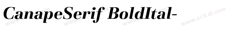 CanapeSerif BoldItal字体转换